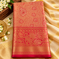 Golden silk saree