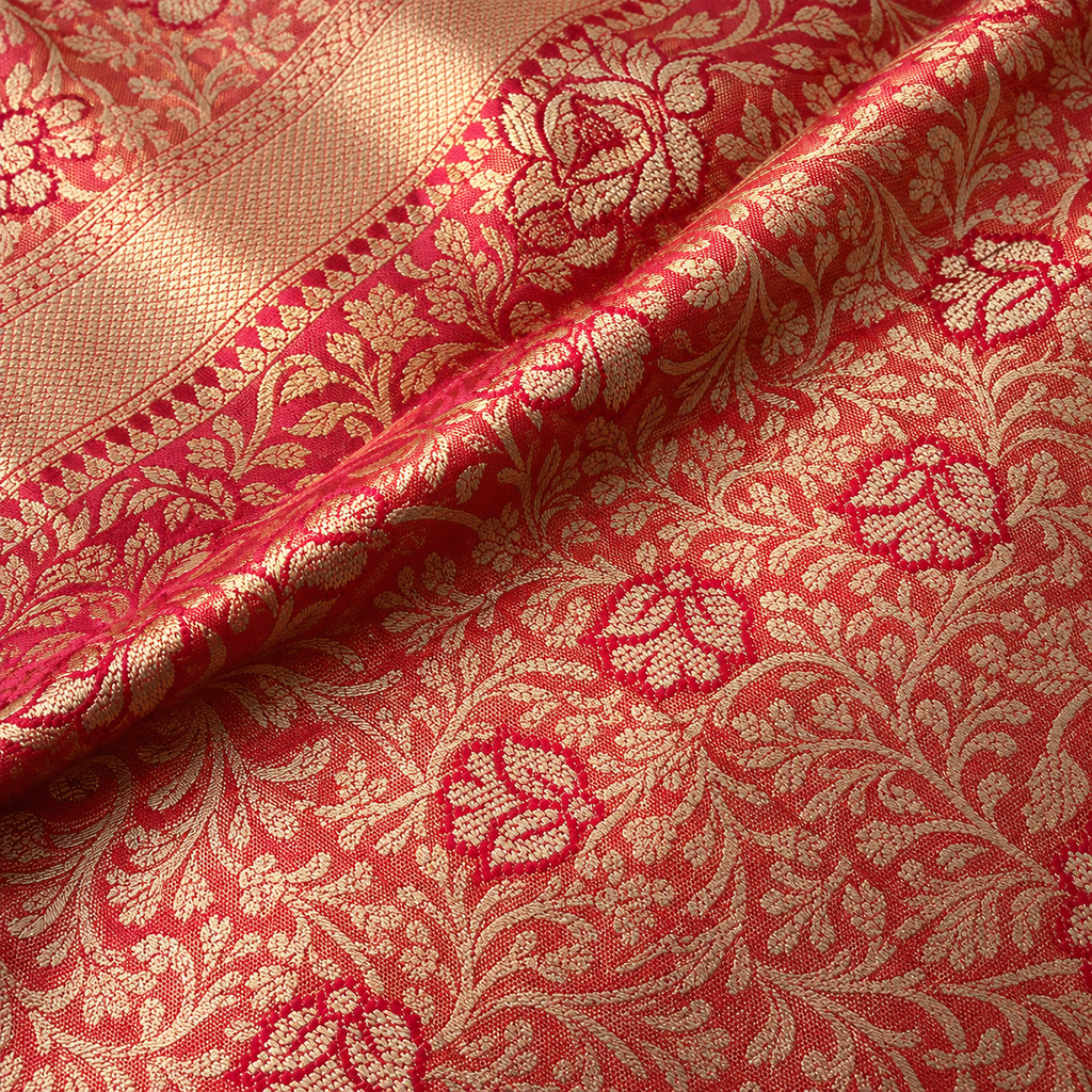Golden silk saree