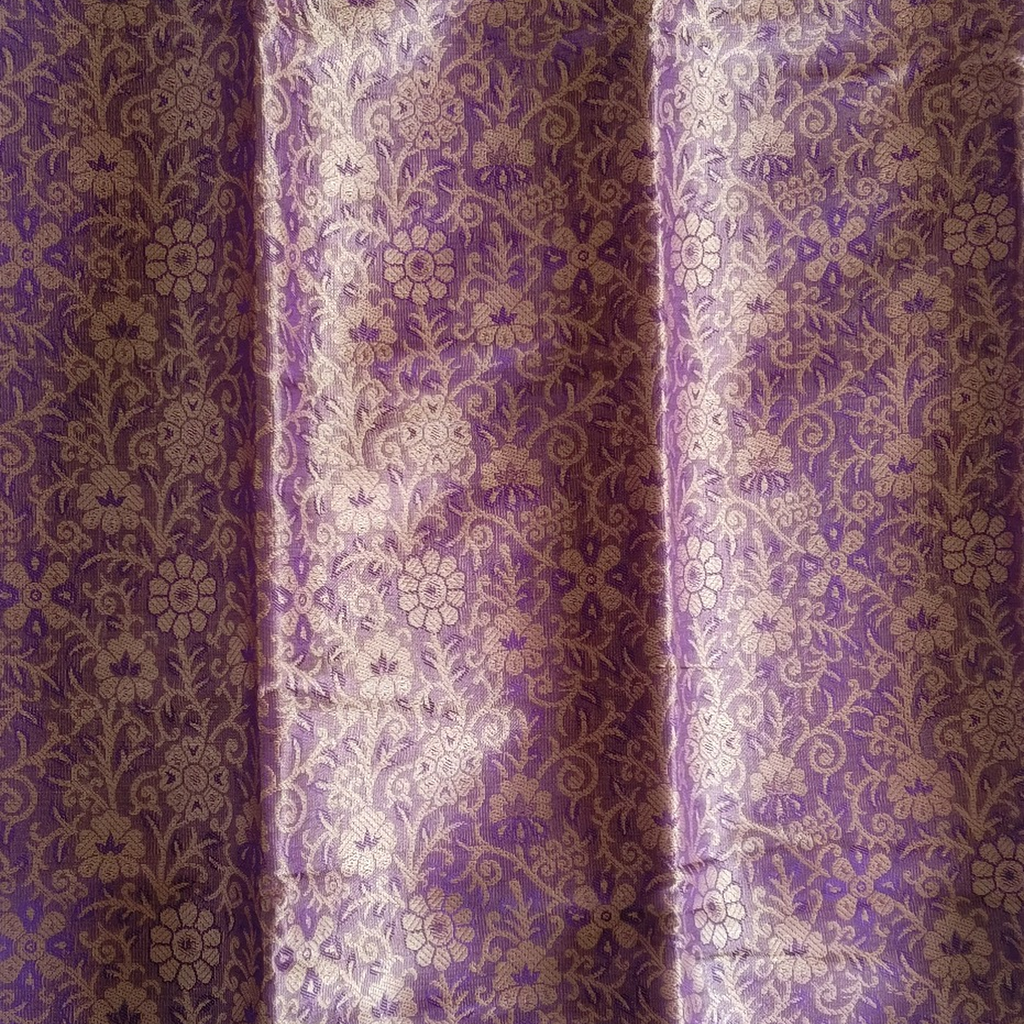 Elegant Royal Purple Kanchipuram Silk Saree with Gold Brocade