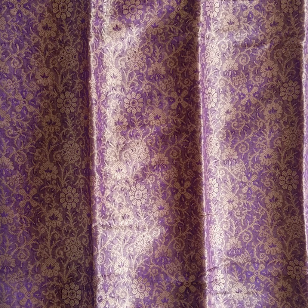 Elegant Royal Purple Kanchipuram Silk Saree with Gold Brocade